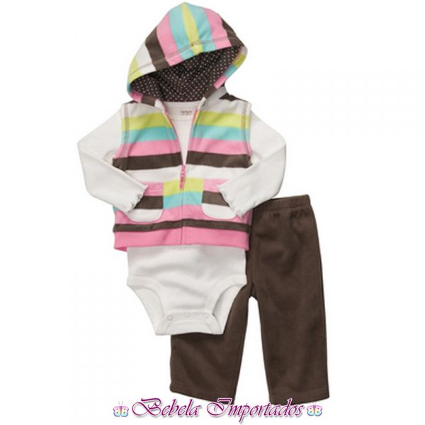 Conjunto Bodysuit 3 peças Carter's OC008 4